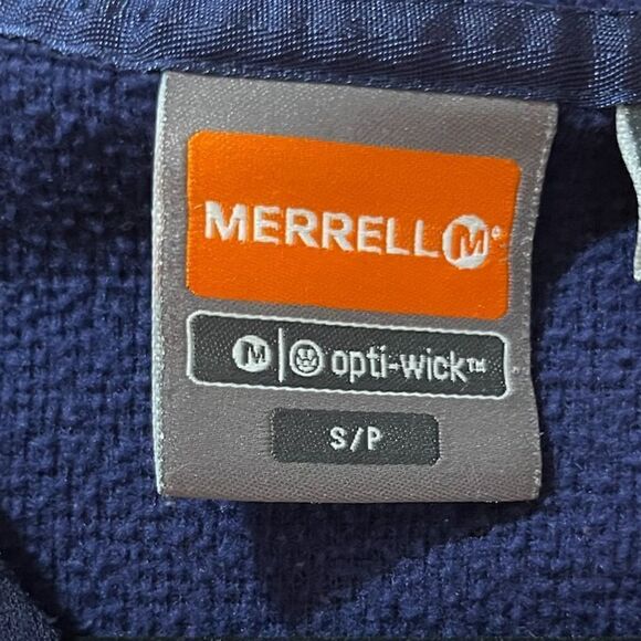 MERRELL Long Sleeve Hooded Pullover Sweater Opti Wick Blue Women’s Size Small - Picture 4 of 6